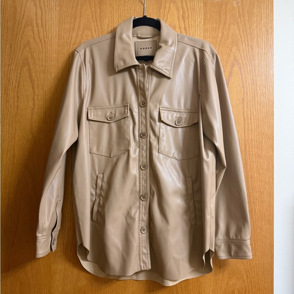 BlankNYC Faux Leather Button-Up Shacket